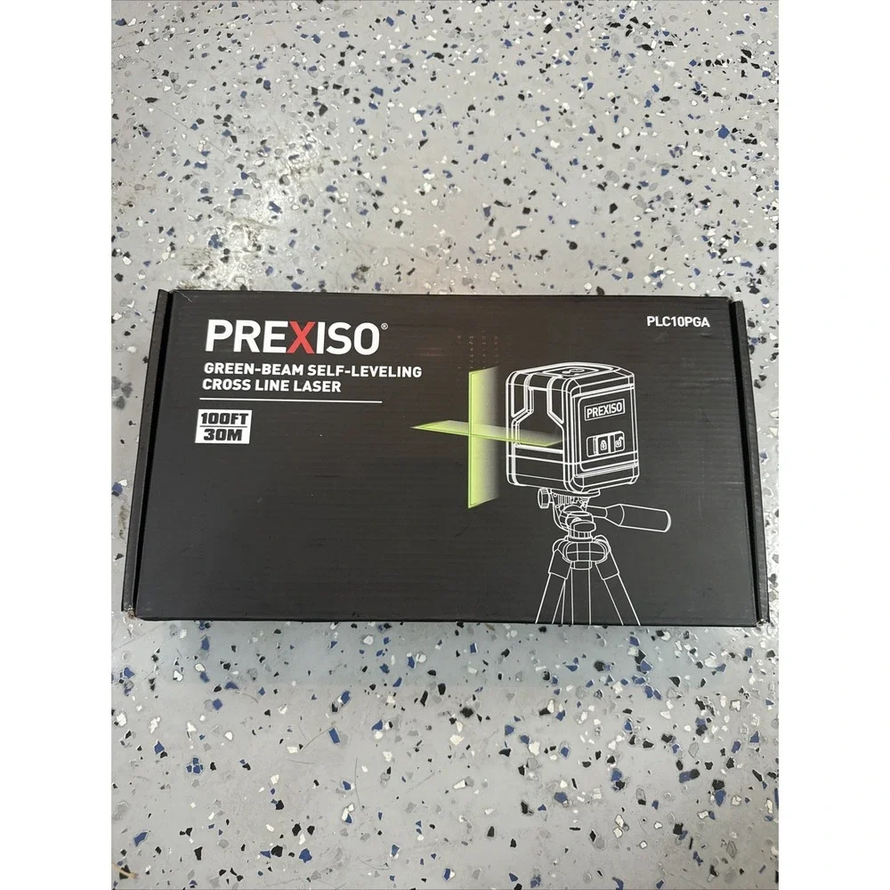 PREXISO Laser Level with Tripod, 100Ft Dual Modules Self Leveling Cross Line New
